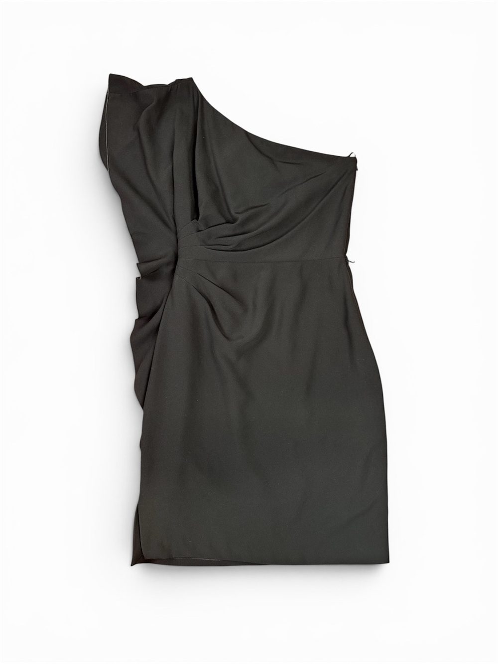 White House Black Market One-Shoulder Black Cocktail Dress